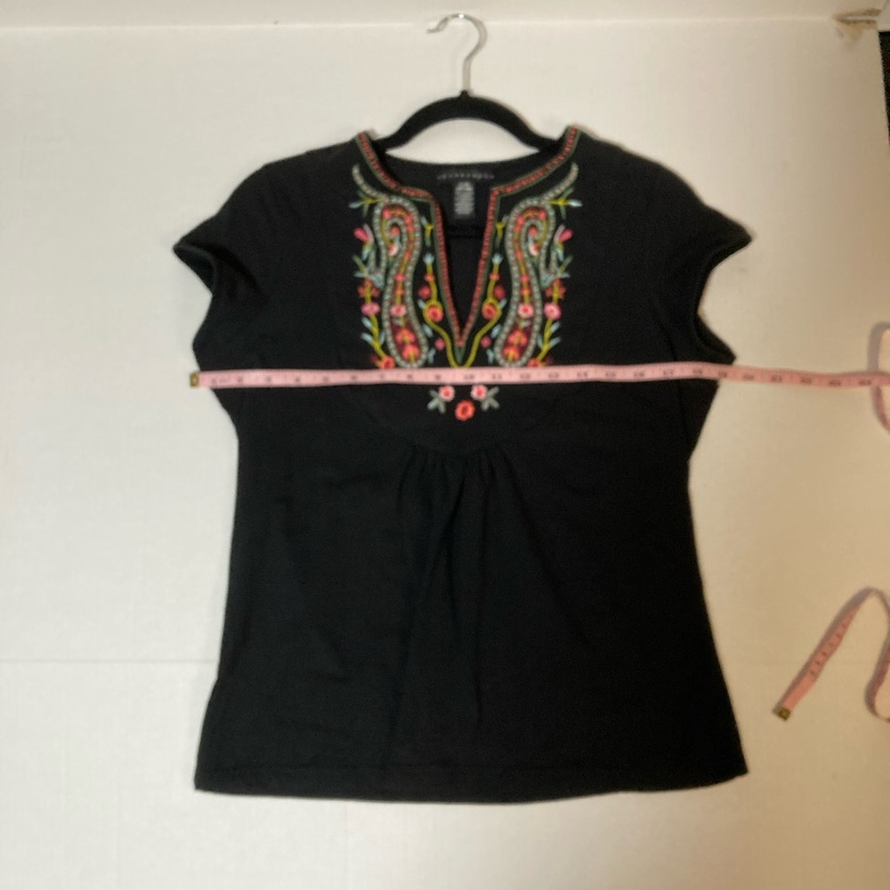 Apostrophe Black Fitted Embellished Blouse - Picture 2 of 6